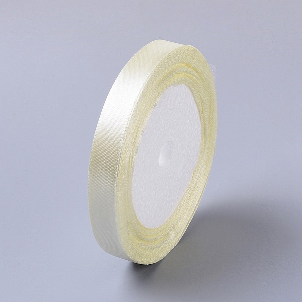 

PandaHall Single Face Satin Ribbon, Polyester Ribbon, Beige, 1/2 inch(12mm), about 25yards/roll(22.86m/roll), 250yards/group(228.6m/group)..., Yellow