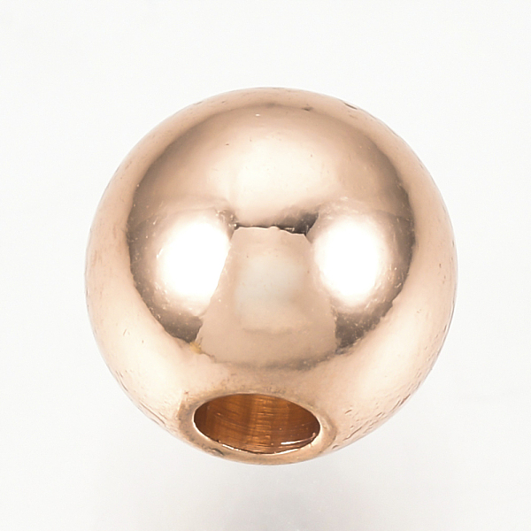 

PandaHall Brass Spacer Beads, Round, Rose Gold, 4mm Brass Round
