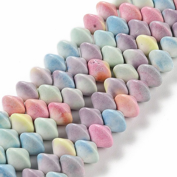 

PandaHall Natural Rainbow Alashan Agate Beads Strands, Dyed, Saucer Beads, Mixed Color, 10.5x8~10mm, Hole: 0.7mm, about 46pcs/strand, 15.83..., Multicolor