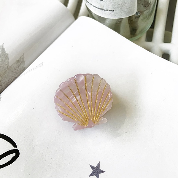 

PandaHall Shell Shape Cellulose Acetate Claw Hair Clips, Hair Accessories for Women & Girls, Thistle, 38mm Cellulose Acetate Shell Shape..., Purple