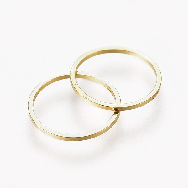 

PandaHall Brass Linking Rings, Golden, 14x0.7~1mm Brass Ring