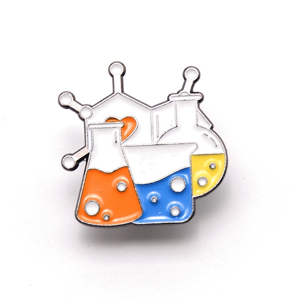 

PandaHall Alloy Enamel Brooches, Enamel Pin, for Teachers Students, with Rubber Clutches, Chemistry Pin, Colorful, 25.5x25.5x11mm...