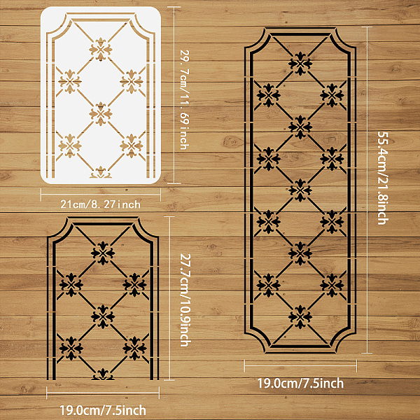 

PandaHall FINGERINSPIRE Grille Stencil 11.7x8.3 inch Grid Stencils for Painting Plastic Flowers Diamond Grid Pattern Template Reusable DIY...