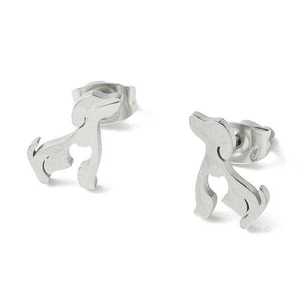 

PandaHall Cute Little Animal Theme 304 Stainless Steel Stud Earrings, Dog, 10.5x10mm 304 Stainless Steel Dog