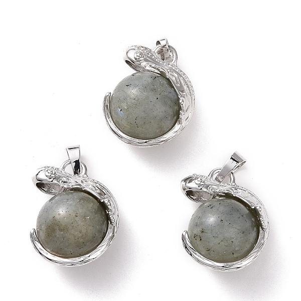 

PandaHall Natural Labradorite Pendants, Cabrite/Lizard, with Brass Findings, Platinum, 28x22x16mm, Hole: 4x6mm Labradorite Other Animal