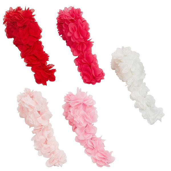 5 Yards 5 Colors Polyester Chiffon Lace Trim