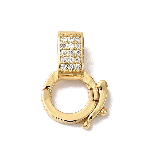 

PandaHall Rack Plating Brass Micro Pave Clear Cubic Zirconia Twister, Cadmium Free & Lead Free, Long-Lasting Plated, Real 18K Gold Plated...