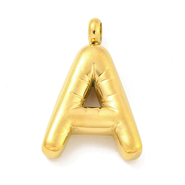 

PandaHall Ion Plating(IP) 304 Stainless Steel Pendants, Letter Charm, Golden, Letter A, 25.5x26.5x5.5mm, Hole: 3mm 304 Stainless Steel...