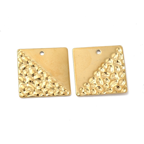 

PandaHall Ion Plating(IP) 304 Stainless Steel Pendants, Square Charm, Real 18K Gold Plated, 22x22x1mm, Hole: 1.6mm 304 Stainless Steel...
