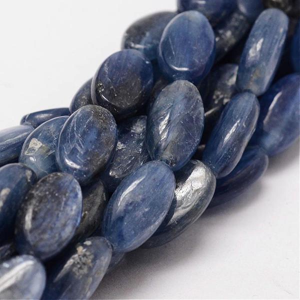 

PandaHall Oval Natural Kyanite/Cyanite/Disthene Bead Strands, 15x8x5mm, Hole: 1mm, about 28pcs/strand, 15.7 inch Kyanite Oval