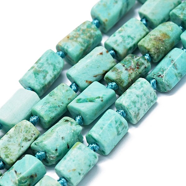 

PandaHall Natural Peruvian Turquoise(Jasper) Beads Strands, Nuggets, Semi-matte Style, 6~12x6~7mm, Hole: 0.8mm, about 26~35pcs/strand...