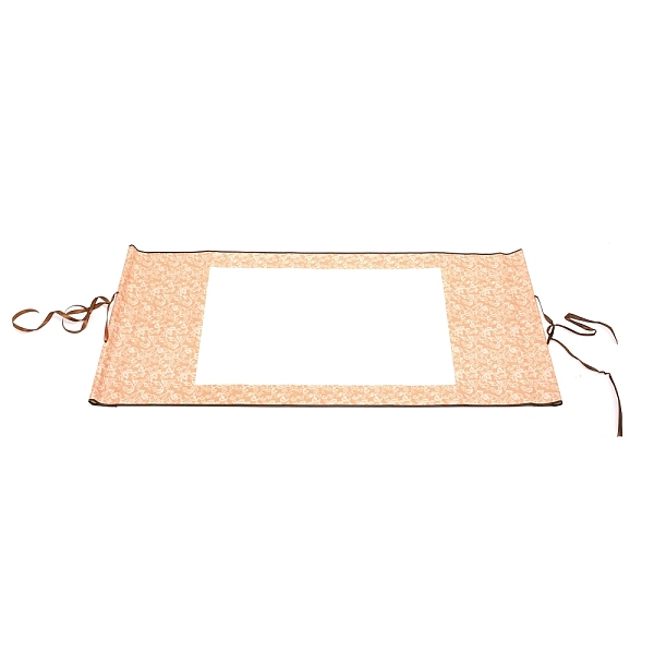 PandaHall Polyester Horizontal Painted Scroll, with Rice Paper & Cords, Rectangle, Wheat, 68.2x28.7x0.8cm Polyester Rectangle