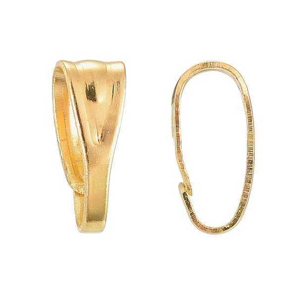 

PandaHall Iron Snap On Bails, Golden, 7x3x3.5mm, Hole: 3x6.5mm, about 100pcs/bag Iron