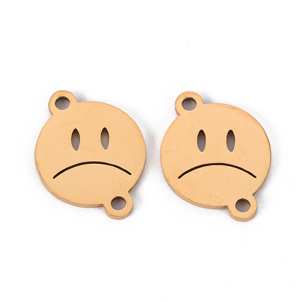 

PandaHall 201 Stainless Steel Link Connectors, Laser Cut, Meme, Golden, 16x12x1mm, Hole: 1.4mm 201 Stainless Steel Others