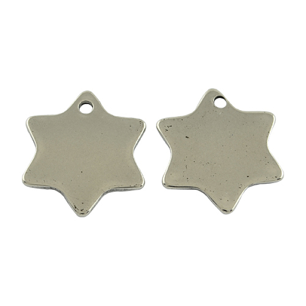 

PandaHall 201 Stainless Steel Stamping Blank Tag Pendants, Star, 201 Stainless Steel Color, 20x18x1mm, Hole: 2mm 201 Stainless Steel Star
