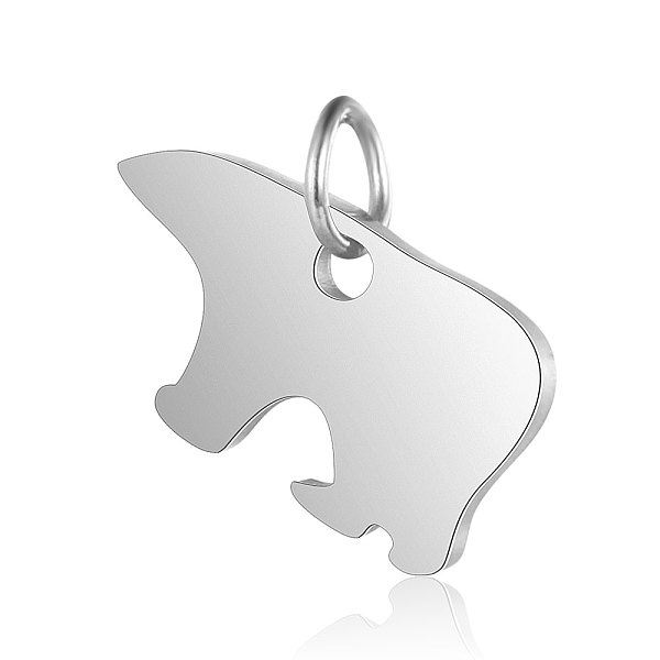 

PandaHall 201 Stainless Steel Charms, Zuni Bear, Stainless Steel Color, 7.5x12.5x1mm, Hole: 2.5mm 201 Stainless Steel Bear