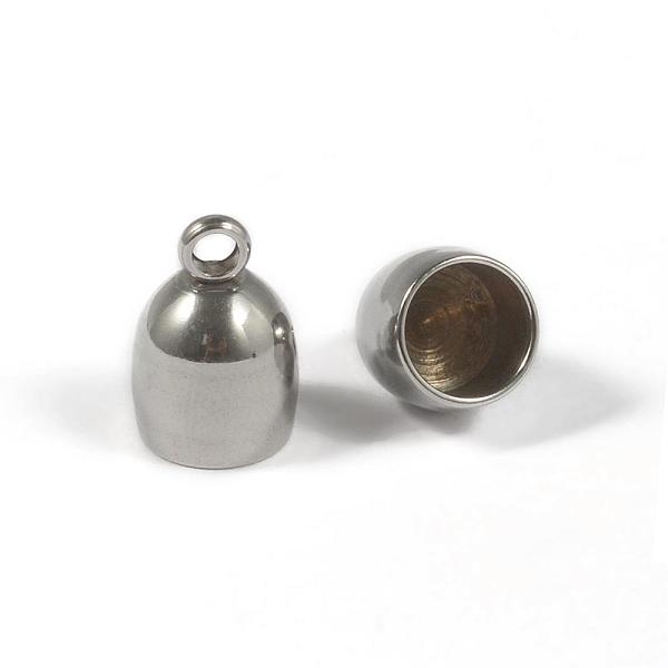 

PandaHall 304 Stainless Steel Cord Ends, End Caps, Stainless Steel Color, 12x8mm, Hole: 2mm, Inner Diameter: 6.2mm 304 Stainless Steel
