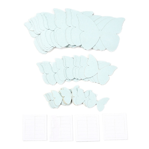 

PandaHall 3D Plastic Wall Stickers, with Adhesive Tape, for Home Living Room Bedroom Wall Decorations, Butterfly, Light Cyan...