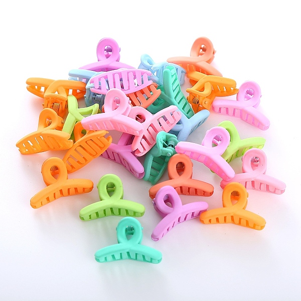 

PandaHall Plastic Claw Hair Clips, with Iron Findings, for Girls, Mixed Color, 24~30mm Plastic Others Multicolor