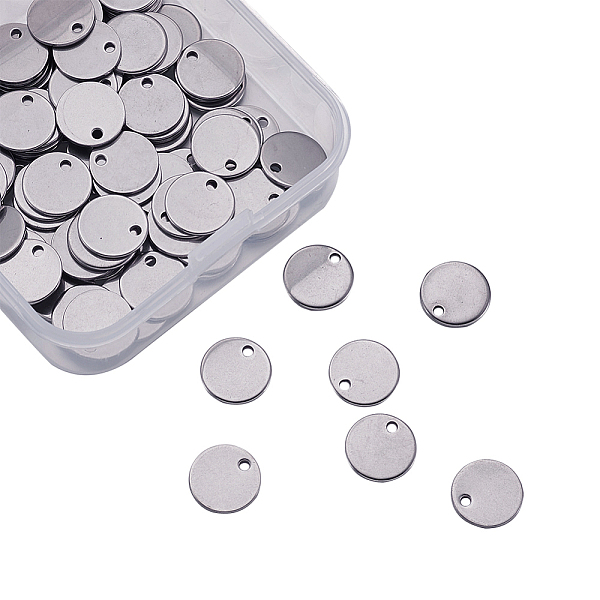 

PandaHall 100pcs 304 Stainless Steel Stamping Blank Tag Pendants for Bracelet Earring Pendant Charms, Flat Round, 10x0.6mm Stainless Steel...
