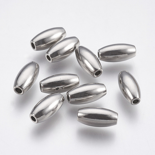 

PandaHall 304 Stainless Steel Beads, Rice, Stainless Steel Color, 5x11mm, Hole: 1.5mm 304 Stainless Steel Rice