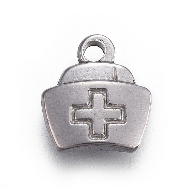 

PandaHall 304 Stainless Steel Charms, Nurse Cap, Stainless Steel Color, 13x12x3mm, Hole: 2mm 304 Stainless Steel Hat