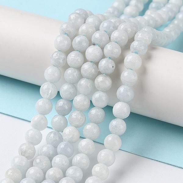 

PandaHall Natural Celestite/Celestine Beads Strands, Round, 4mm, Hole: 1mm, about 84pcs/strand, 14.96''(38cm) Celestite Round