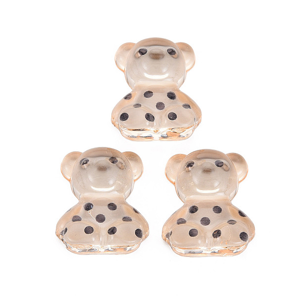 

PandaHall Transparent Acrylic Cabochons, Bear with Polka Dot Pattern, Antique White, 21x17.5x9mm Acrylic Bear