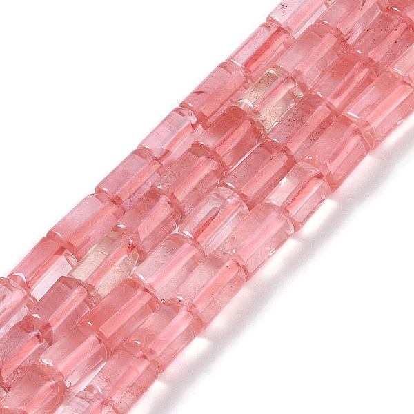 

PandaHall Cherry Quartz Glass Beads Strands, Column, 7.5~8.5x5~6mm, Hole: 1mm, about 45~46pcs/strand, 14.69~15.04 inch(37.3~38.2cm) Cherry...