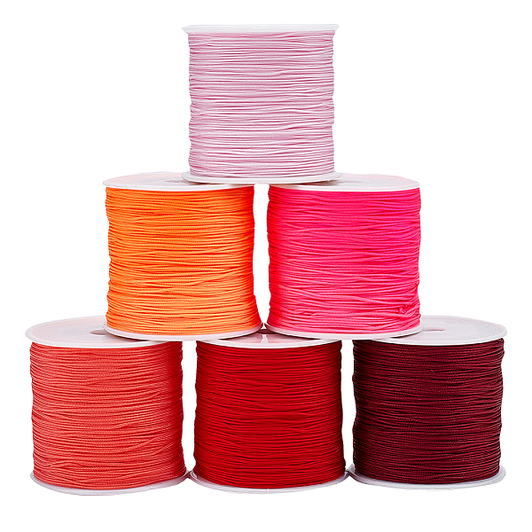 

PandaHall 6 Rolls 6 Colors Braided Nylon Thread, Chinese Knotting Cord Beading Cord for Beading Jewelry Making, Mixed Color, 0.8mm, about..., Multicolor