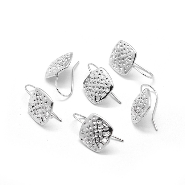 

PandaHall Brass Earrings Hook Findings, with Vertical Loop, Platinum, 21mm, Hole: 1.2mm, 24 Gauge, Pin: 0.5mm Brass
