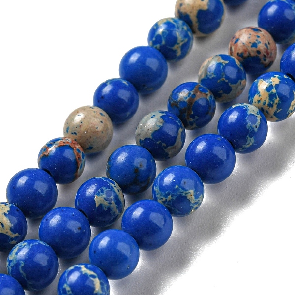 

PandaHall Synthetic Imperial Jasper Dyed Beads Strands, Round, Blue, 4mm, Hole: 1mm, about 91pcs/strand, 14.88''~14.96"(37.8~38cm) Imperial...