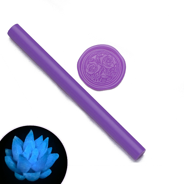 

PandaHall Luminous Wax Seal Sticks, for Retro Seal Stamp, Blue Violet, 133x11mm Wax Column