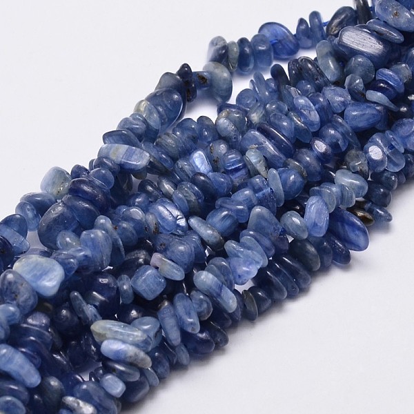 

PandaHall Natural Kyanite/Cyanite/Disthene Chip Beads Strands, 5~14x2~8mm, Hole: 1mm, about 15.5 inch~16.1 inch Kyanite Chip