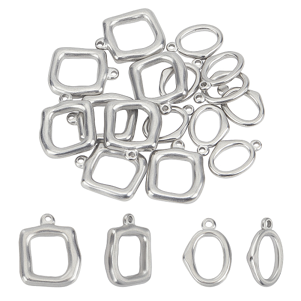 

PandaHall Unicraftale 16pcs 2 Style 304 Stainless Steel Charms, Mixed Shapes, Stainless Steel Color, 8pcs/style 304 Stainless Steel Mixed...