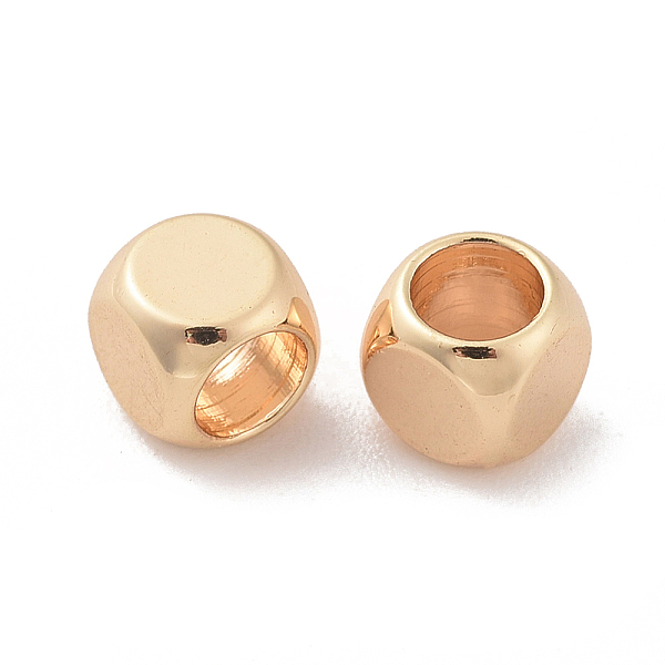 

PandaHall Brass Spacer Beads, Nickel Free, Real 18K Gold Plated, Cube, 5x5mm, Hole: 3mm Brass Cube