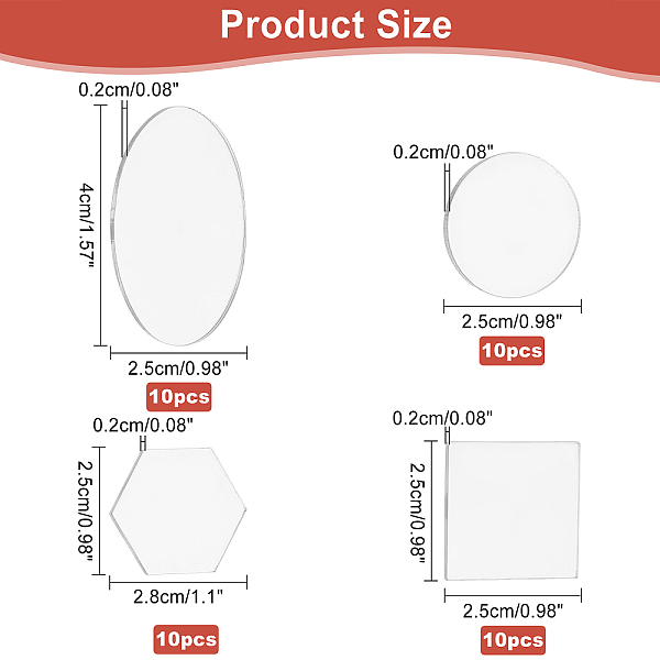 

PandaHall OLYCRAFT 40Pcs 25mm Clear Miniature Bases Acrylic Base Transparent Acrylic Disk Plastic Model Bases for Miniature Stands, Jewelry...