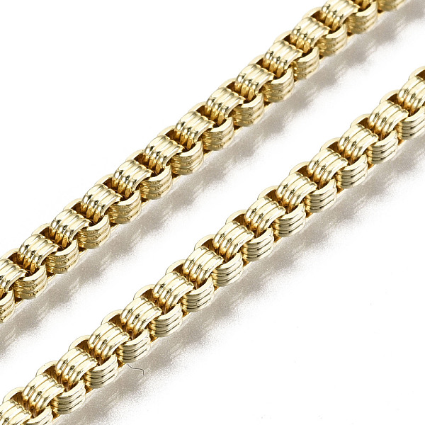 

PandaHall Brass Box Chains, Long-Lasting Plated, Soldered, Light Gold, 3x2.5x2mm Brass