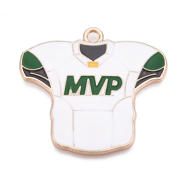 Rugby Theme Alloy Enamel Pendants