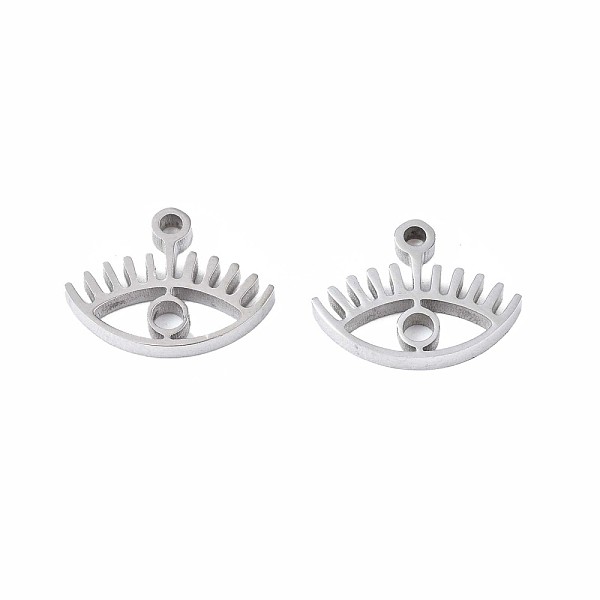 

PandaHall 201 Stainless Steel Charms, Eye, Stainless Steel Color, 8x11x1mm, Hole: 1mm 201 Stainless Steel Eye