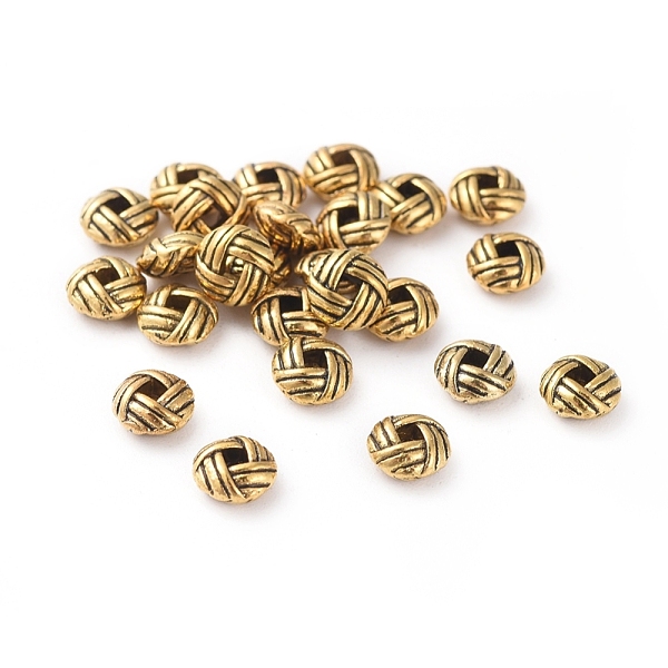 

PandaHall Tibetan Style Spacer Beads, Lead Free & Cadmium Free, Donut, Antique Golden Color, Size: about 6mm in diameter, 3.2mm thick, hole...