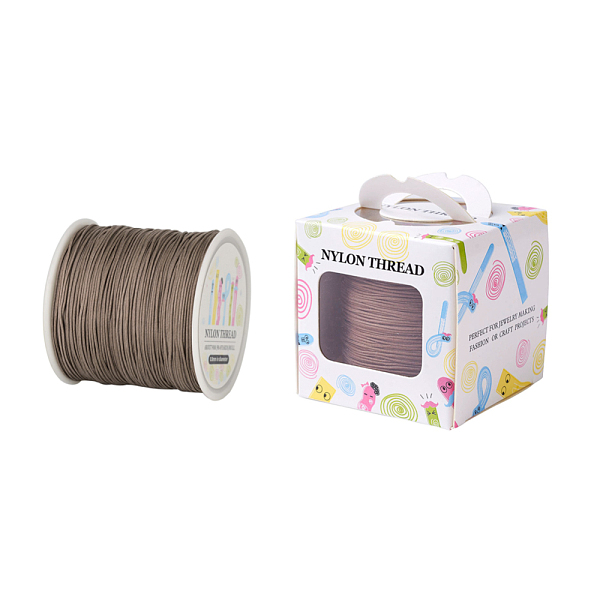 

PandaHall Nylon Thread, Camel, 0.8mm, about 98.43yards/roll(90m/roll) Nylon Brown