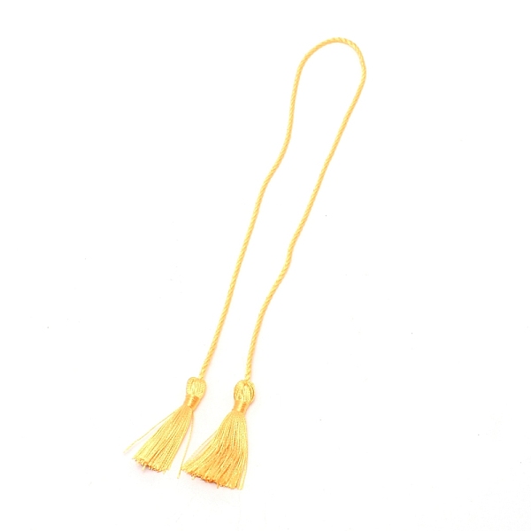 

PandaHall Polyester Curtain Hanging Decorations, with Tassel, Golden, 555x2mm Polyester Others
