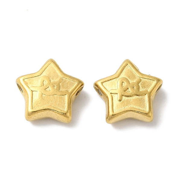 

PandaHall 304 Stainless Steel Beads, Star, Golden, 8x8x3mm, Hole: 1mm 304 Stainless Steel Star