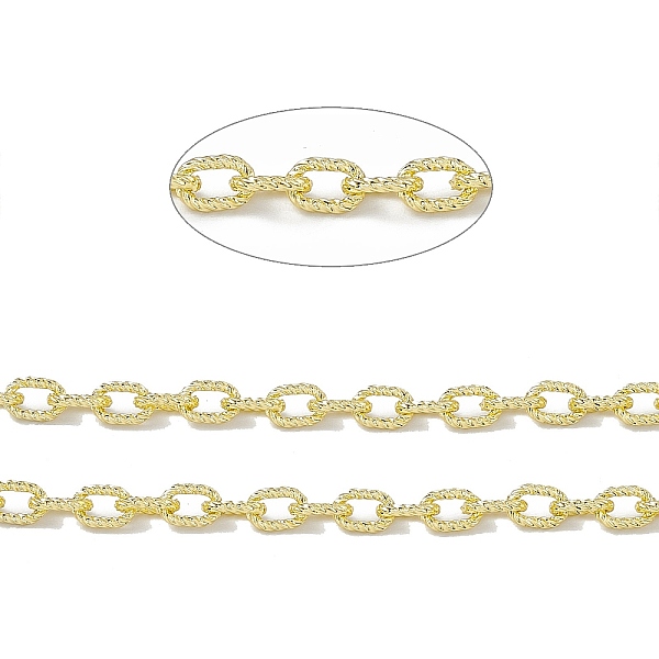 Handmade Brass Textured Cable Chains