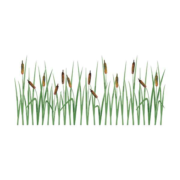 PandaHall SUPERDANT Green Plants Wall Decals Stickers Reeds Wall Stickers with Grass Nature PVC Wall Decor for Bedroom Home Classroom...