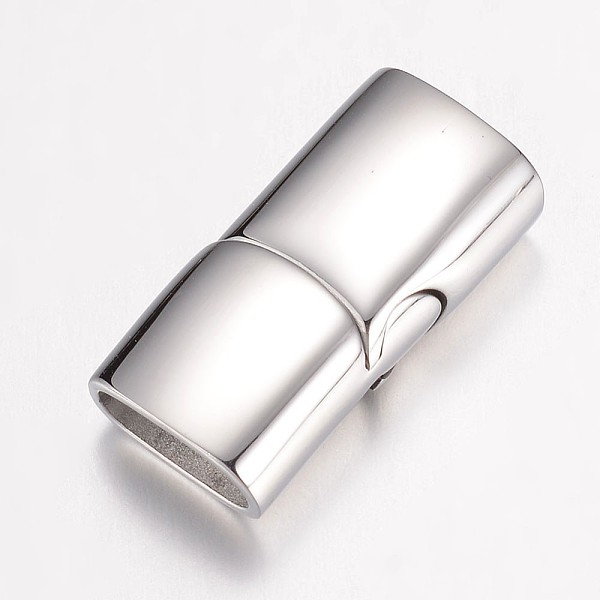 

PandaHall 304 Stainless Steel Magnetic Clasps with Glue-in Ends, Rectangle, Stainless Steel Color, 24x12x7.5mm, Hole: 5x10mm 304 Stainless...