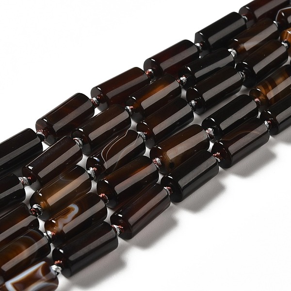 

PandaHall Natural Agate Beads Strands, Column, 15x7.8~8.5mm, Hole: 0.4mm, about 20pcs/strand, 15.16~15.55''(38.5~39.5cm) Natural Agate...