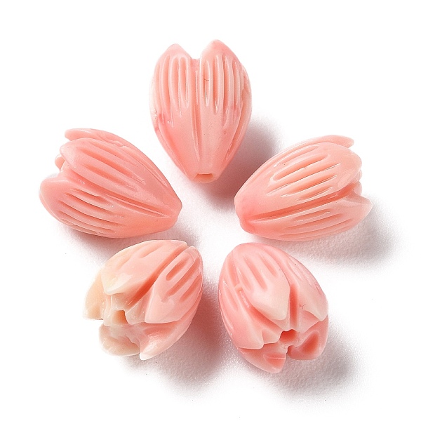 

PandaHall Synthetic Shell Dyed Beads, Flower, Misty Rose, 11x8mm, Hole: 1.4mm Other Sea Shell Flower
