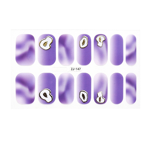 

PandaHall Full Wraps Nail Polish Stickers, Self-Adhesive, for Nail Decals Design Manicure Tips Decorations, Lilac, 14pcs/sheet Paper Pea..., Purple